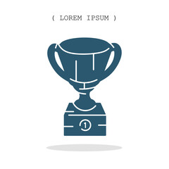 Vector symbol. Trophy icon illustration. Stock vector symbol illustration design.