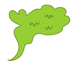 Green toxic clouds Bad smell