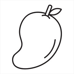 Mango silhouette line art illustration.