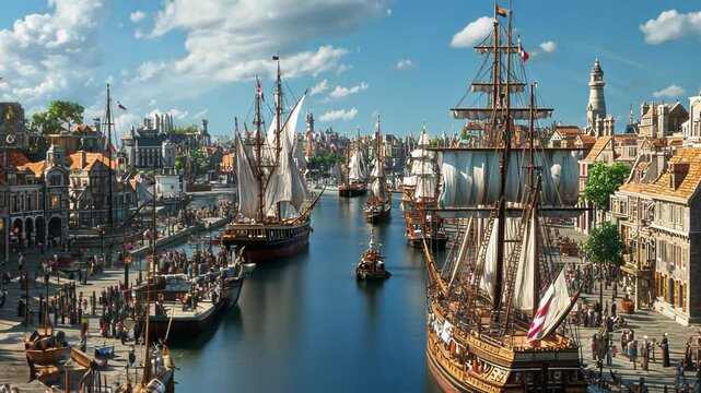 17th Century Dutch Harbor: A City by the Water