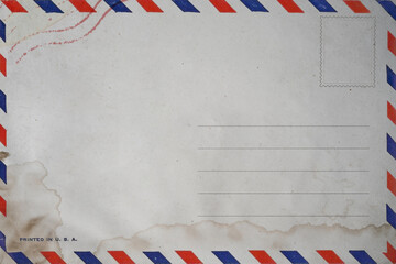 Blank of the old postcard with space for text