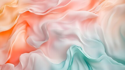 Obraz premium Abstract Pastel Fabric Draped in Soft Waves