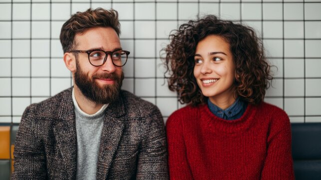 A tender gaze, a shared smile, Love's quiet language unfolds.