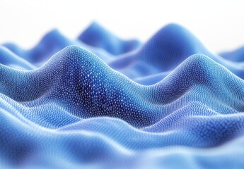 A blue wave with a lot of dots on it