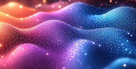 Obraz premium A colorful wave of light with blue, red and pink colors