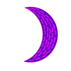 crescent moon purple pink 