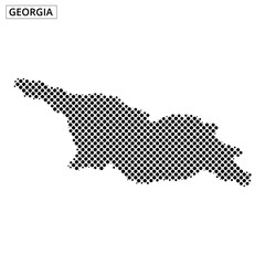 Creative dot pattern design featuring the outline of Georgia with a unique twist