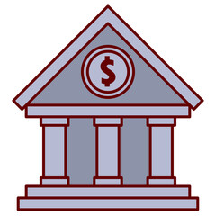 Financial Icon for Business Illustration. Flat design concept