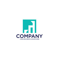 real estate logo design with building