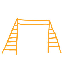 Tall ladder work tool  climb stairway stand high staircase metal aluminium or wooden stairs renovation 