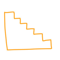 Tall ladder work tool  climb stairway stand high staircase metal aluminium or wooden stairs renovation 