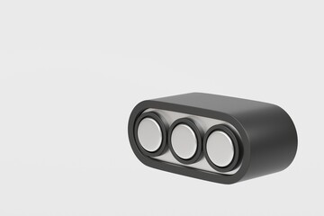 3D Empty conveyor belt roller icon isolated on transparent background. Minimal Cartoon Empty conveyor belt icon. Logistics manufacturing and Factory industrial Concept. Automate transport. 3d render.