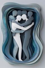 World Cancer Day Commemorated through Striking D Paper Cut Art Symbolizing Unity and Support