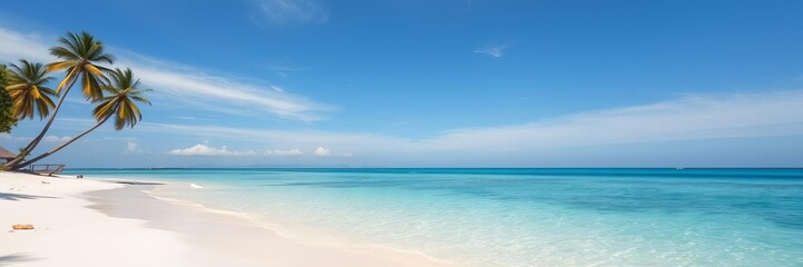 Obraz premium Idyllic white sand beach, clear blue sea, and lush tropical greenery on Koh Samet Island, Thailand, Koh Samet Island, beach