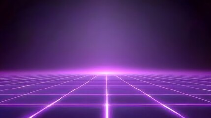 Purple glowing grid on dark background.
