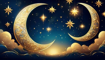Naklejka premium 幻想的な星空fantastic starry sky
