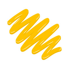 Drips of mayonnaise  cheese sauce or vanilla cream
