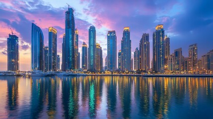 Obraz premium photo skyscrapers, soft blue and Tiffany colors, stylish photo 