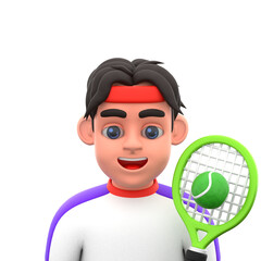 Cartoon Tennis Character 3D Avatar