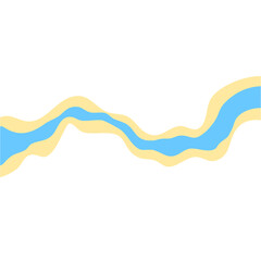 Bending wobbling river bed  meandrous river  stream or creek