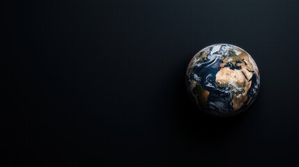 Fototapeta premium Minimalistic space view of Earth focusing on Africa and Europe, space for copy text