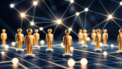 3d people network nodes connections, relationships, online groups