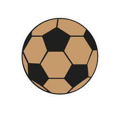 simple vector image football in white background.