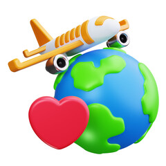 Airplane Flying 3d Render Icons