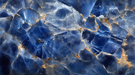 Obraz premium Abstract blue crystal texture with intricate patterns and natural fractures. Sapphire. Illustration