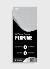 Perfume business standee roll up banner template design