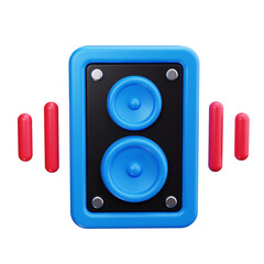 Fototapeta premium Speaker 3d Render Icons