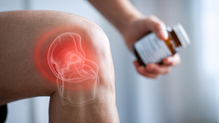 close up photo of a person holding a sore knee