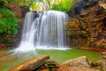 Hayden Run Falls Park in Autumn, Columbus, Ohio