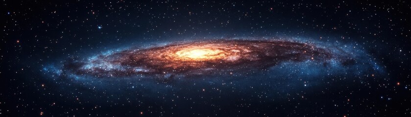 A stunning view of a spiral galaxy, showcasing vibrant colors and intricate patterns of stars and cosmic dust against the backdrop of deep space.