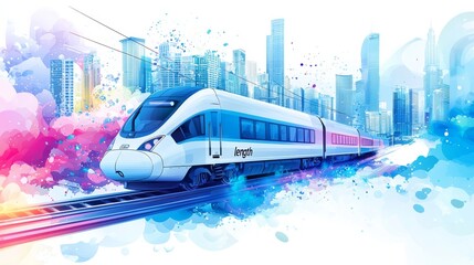 Fototapeta premium Vector illustration, gradient color background with light blue and white tones, text 