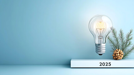 Innovative light bulb concept for 2025 modern design minimalist environment inspirational viewpoint future technology insights
