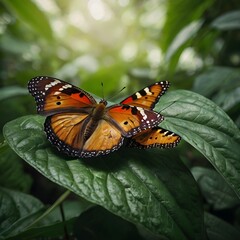 Obraz premium monarch butterfly on a flower