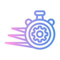 fast Line Gradient Icon