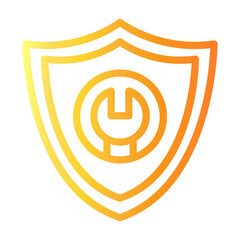 support protection Line Gradient Icon