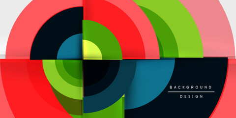 Obraz premium Target circle geometric abstract shapes. Vector Illustration For Wallpaper, Banner, Background, Card, Book Illustration, landing page