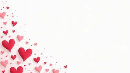 Cute hearts border with copy space