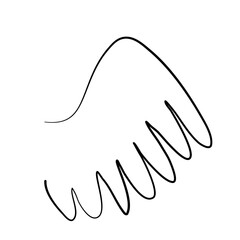 Doodle outline sketch angel wings