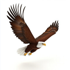 Obraz premium majestic bald eagle soaring gracefully with outstretched wings