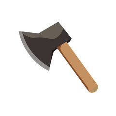 Cartoon axe vector illustration, hand-drawn and isolated. Perfect for graphic projects, work tool icons, or character design. Simple illustration with a unique style