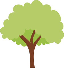 tree with leaf in simple minimalist style