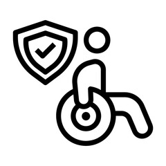 disability insurance Line Icon