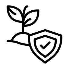 ecology secure Line Icon