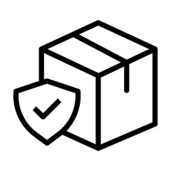 shipping insurance Line Icon