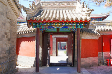 Fototapeta premium Wusutu Lama Temple, Hohhot, Inner Mongolia, China