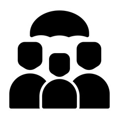 family insurance Solid icon